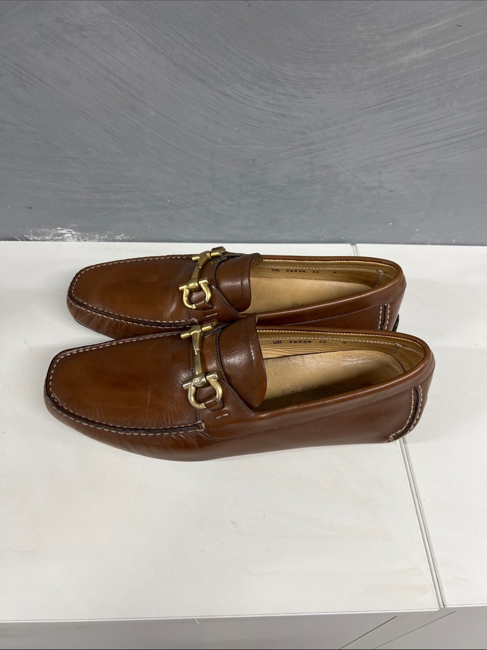 Salvatore Ferragamo Brown Bit-Detail Slip-On Loafers